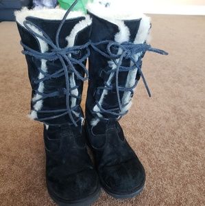 Black lace up uggs